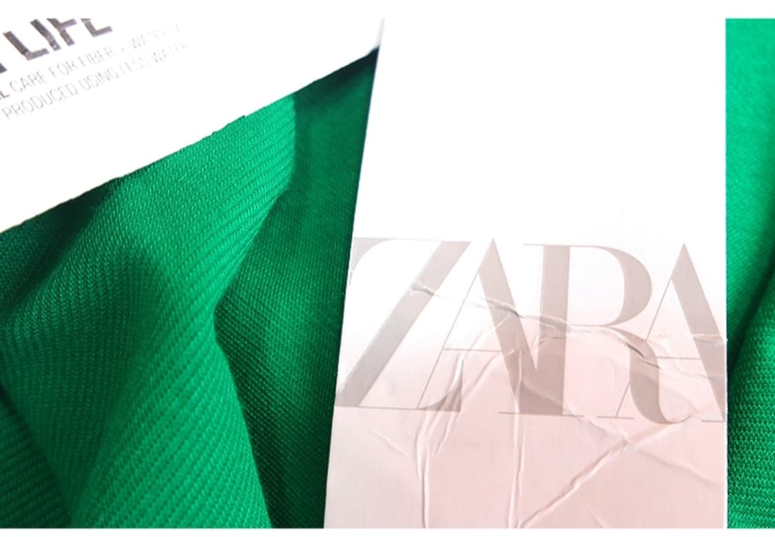 새제품~!!ZARA  초록 원피스 상품이미지8