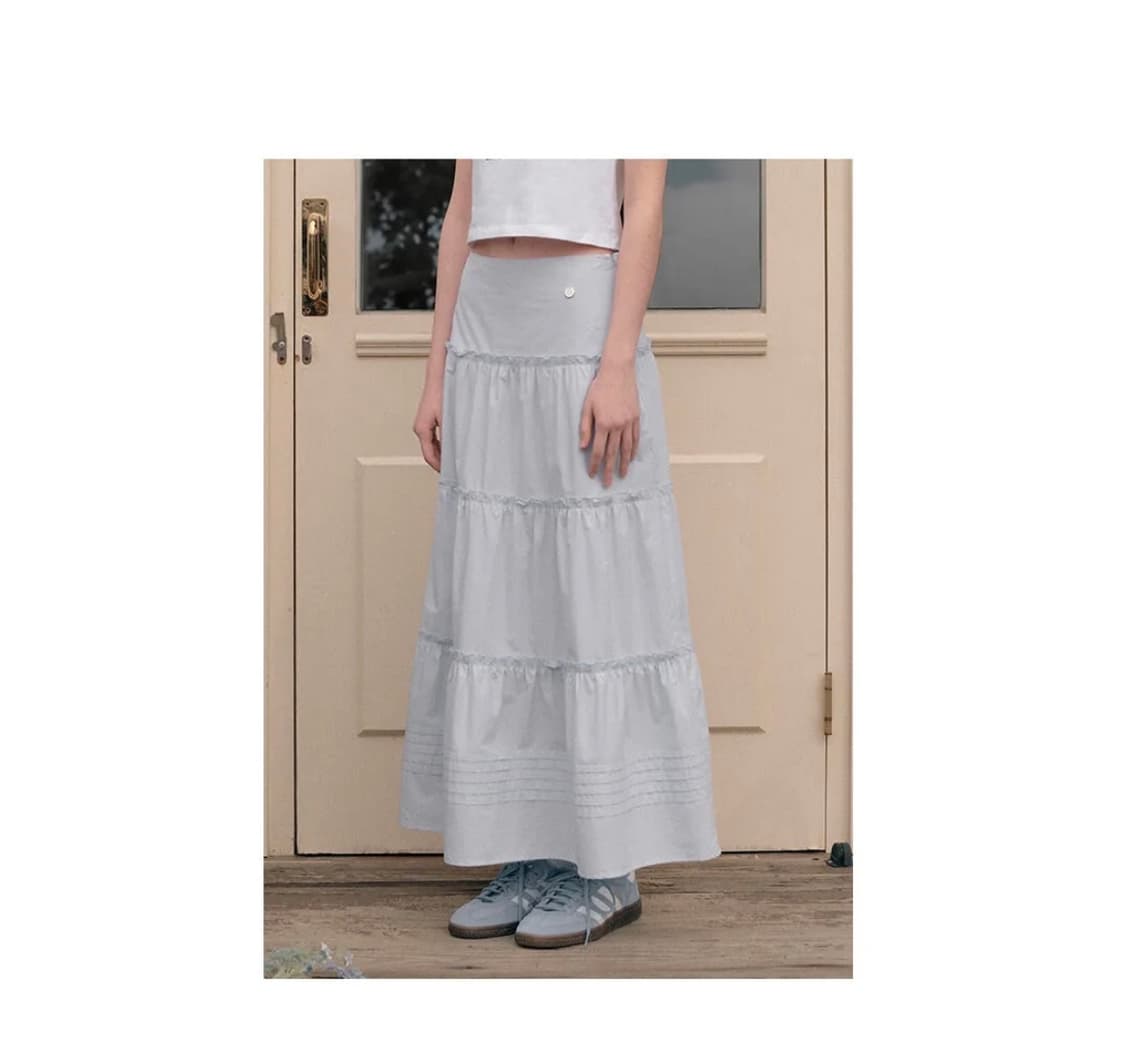 [제니, 장원영 착용] 로라로라 FRLL LONG SKIRT SKY 상품이미지3