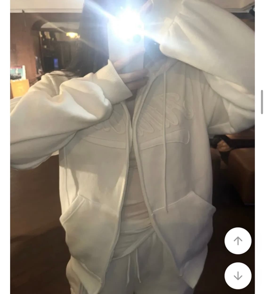 에이블리 패치 레터링 기모 후드집업 (새상품) 상품이미지1