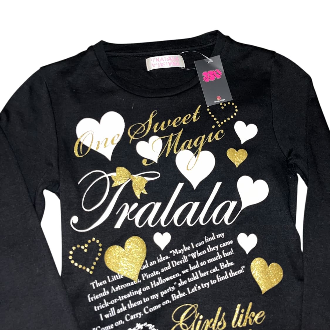 TRALALA 트랄라라 하트글리터 프린팅 긴팔티 키치갸루y2k 상품이미지2