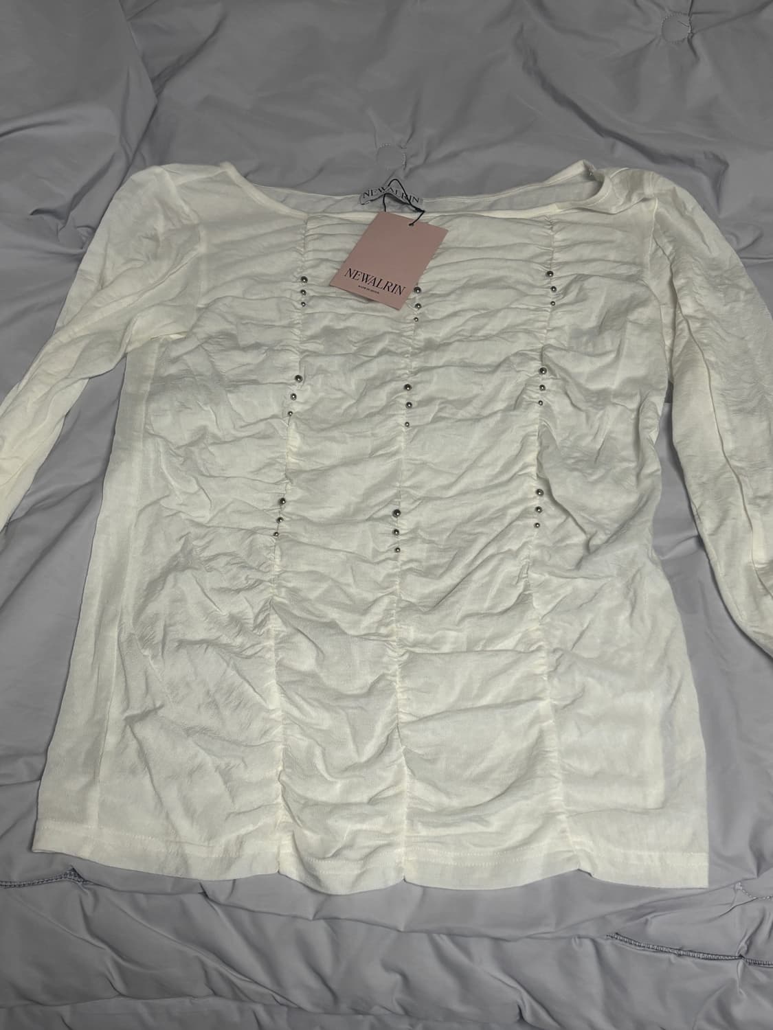 택o 뉴얼린 트윙클 셔링 시스루 탑 상품이미지3