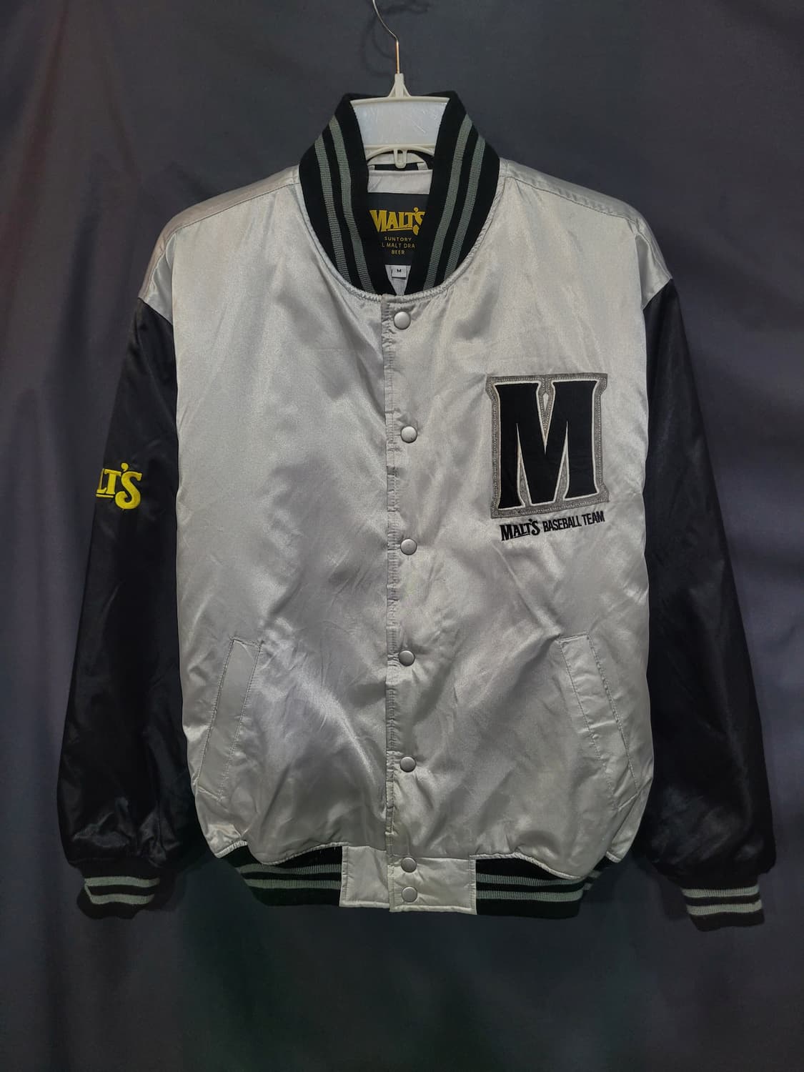 빈티지 90s 산토리 몰츠 베이스볼 팀 새틴 바시티 재킷 상품이미지1