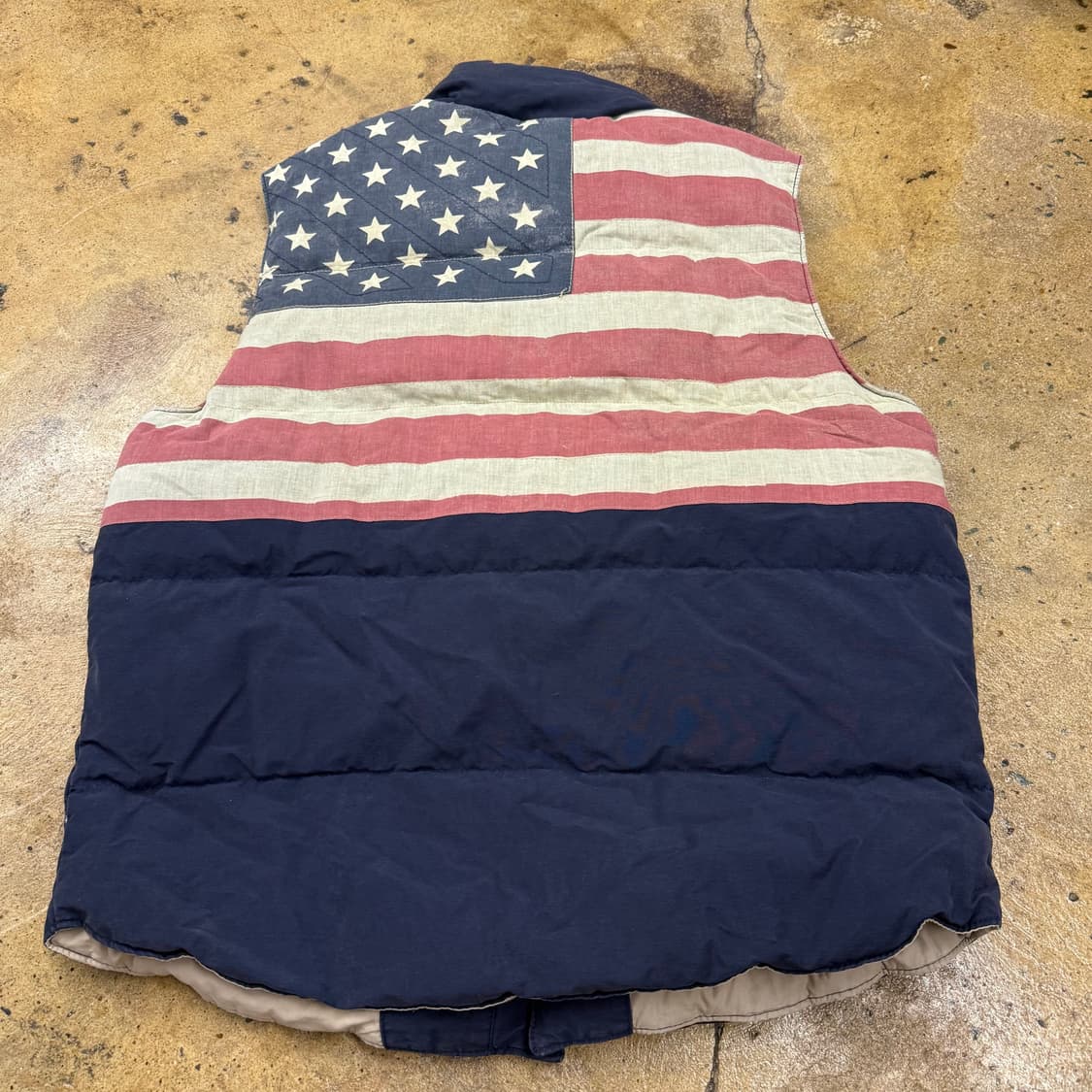 [정품/M] 랄프로렌 데님앤서플라이 성조기 패딩조끼 b18 상품이미지3