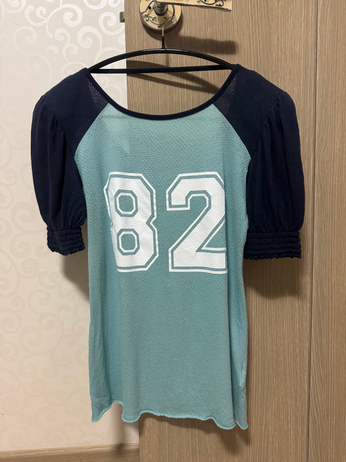 샵페어리 pad shoulder raglan half top 상품이미지3