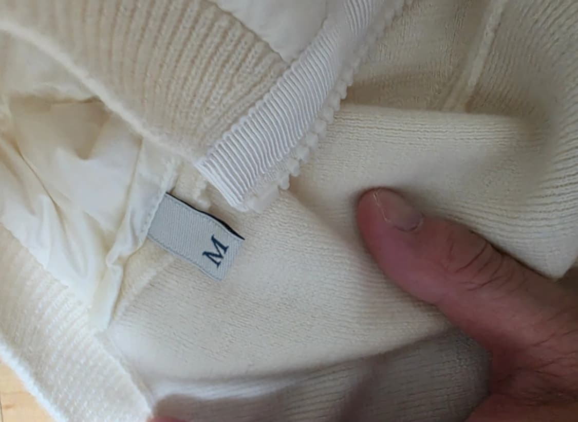 몽클레어 트리콧 니트패딩  M 아이보리 상품이미지3