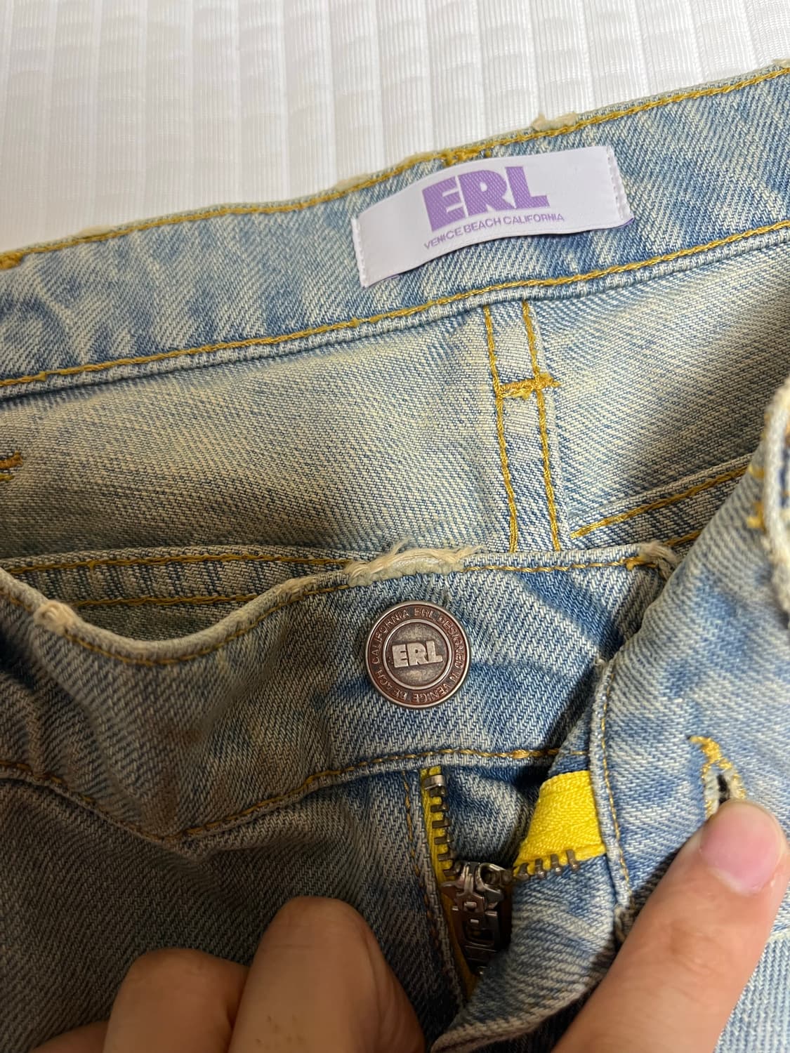 [S] ERL 패치워크 데님팬츠 진 상품이미지6