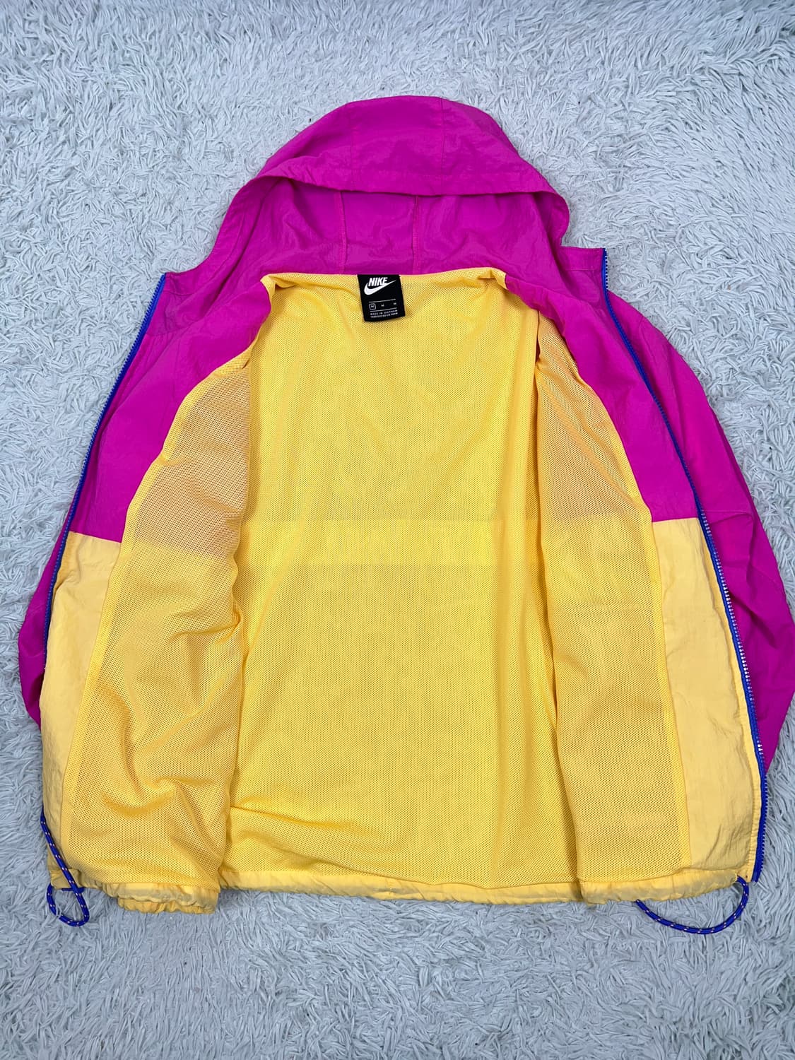 나이키 여성 아이콘크러쉬 우븐 재킷 핑크/옐로우 M 상품이미지8