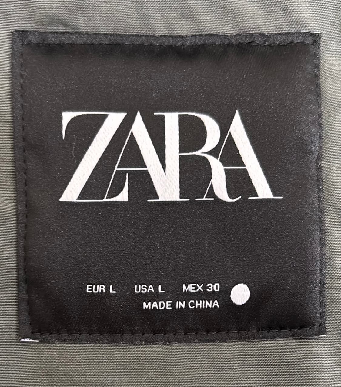 (착샷있어요) ZARA 퀼팅 자켓 L 카키 상품이미지2