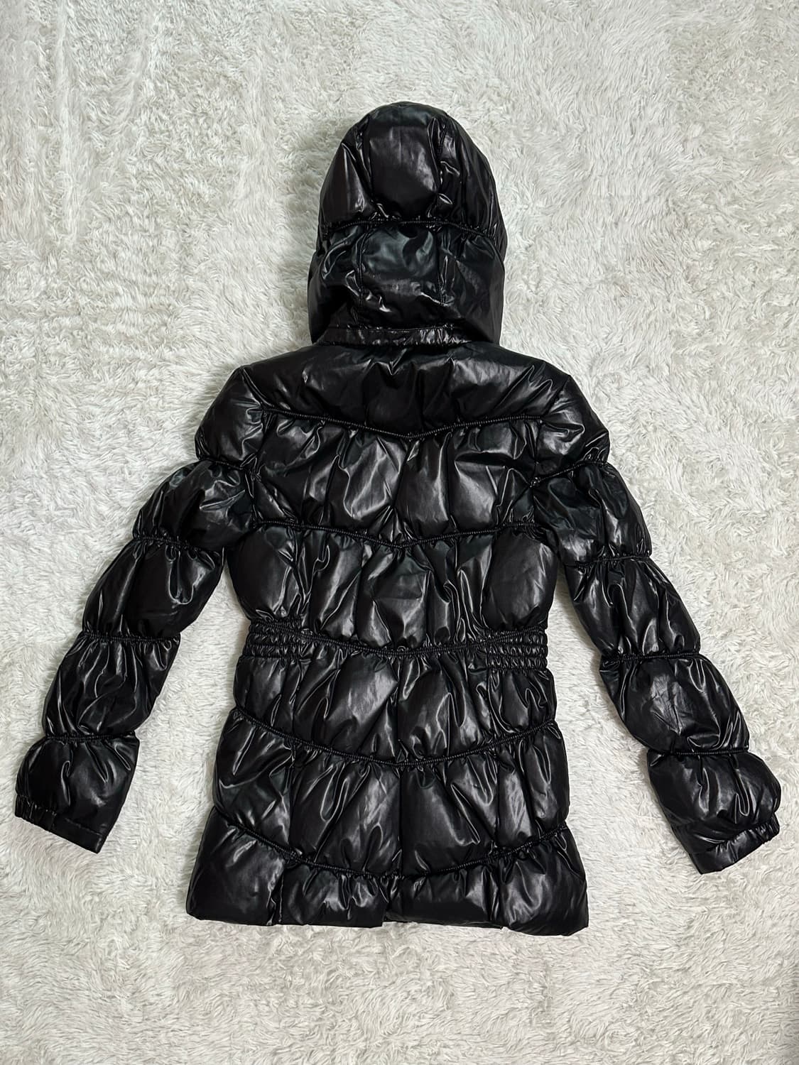 NII Qualified 블랙 후드 패딩 S(90) 상품이미지3