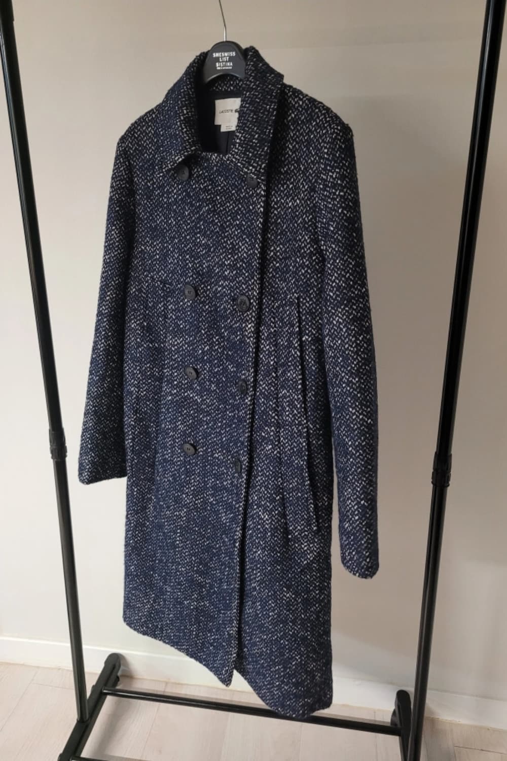 새상품) 라코스테 레귤러핏 더블버튼 울알파카 롱 코트36 (66) 상품이미지1