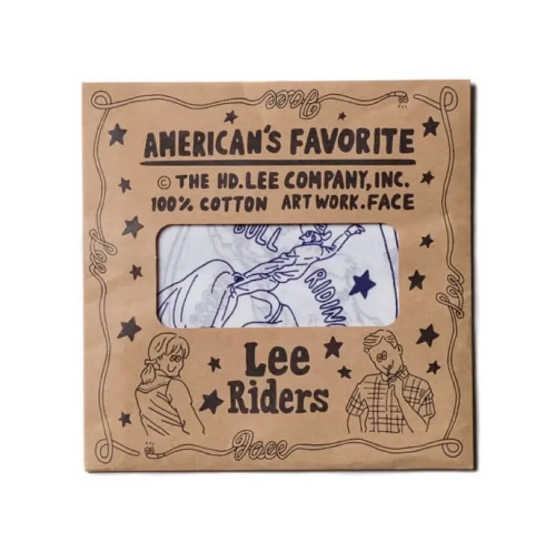 (OS) Lee 리 재팬 X 페이스 오카 일러스트 반다나 상품이미지2