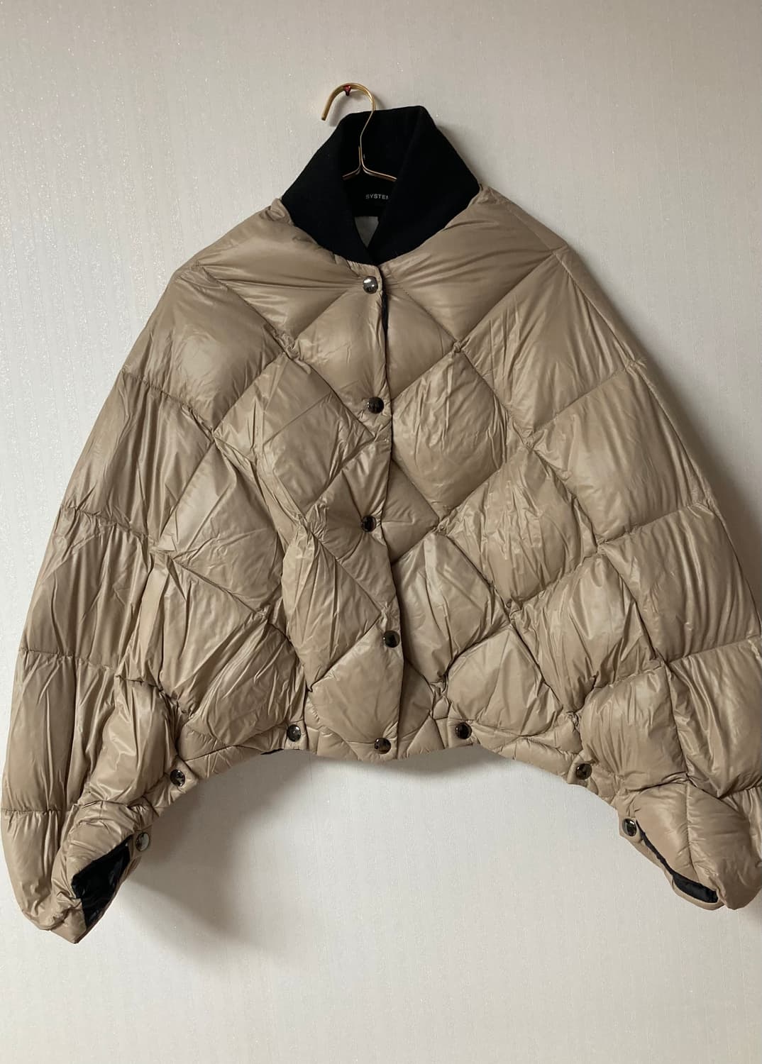 22FW 시스템 구스 다운 케이프 패딩 프리사이즈 상품이미지1