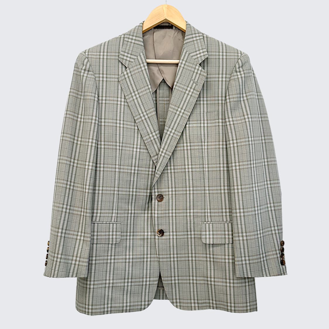 버버리 울 실크 체크 블레이저 블레이져 자켓 남성 상품이미지1