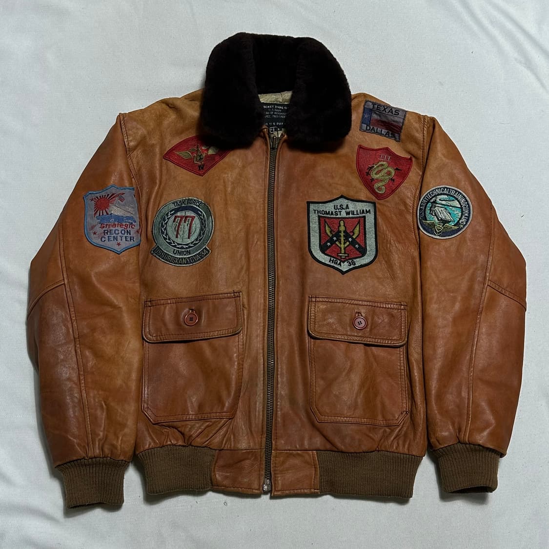 XL U.S. NAVY  G-1 레더 자켓 상품이미지2