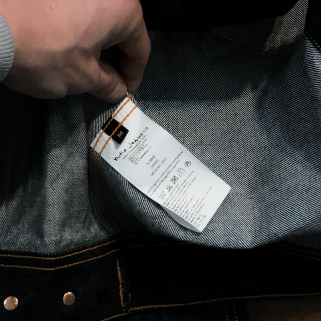 누디진 인디고 생지 데님 트러커자켓 남성 102 여성 루즈핏  상품이미지7