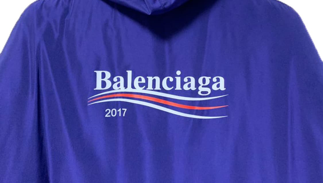 발렌시아가 17 웨이브로고 롱패딩 블루 44 상품이미지3