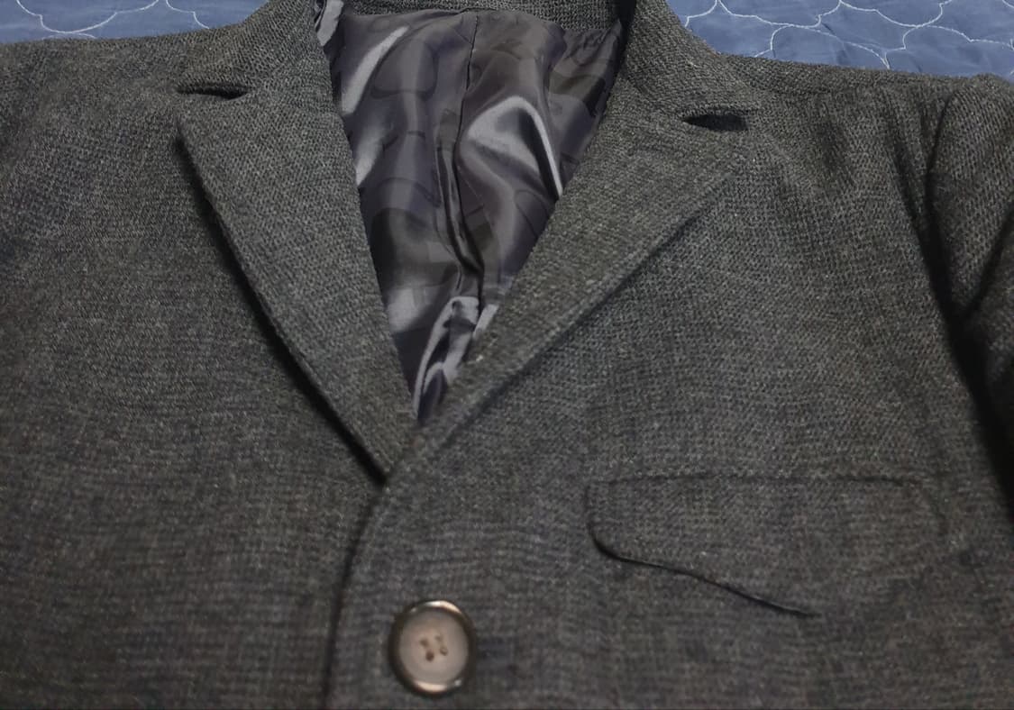 (단종매물) 마인드브릿지 트위드 울 클래식 코트 다크그레이 (105) 상품이미지2