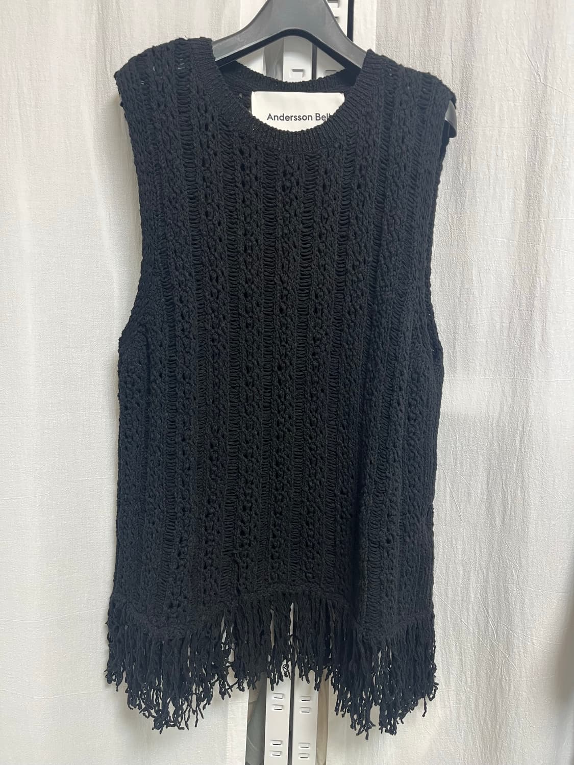 앤더슨벨 프린지 디테일 니트 베스트 상품이미지1