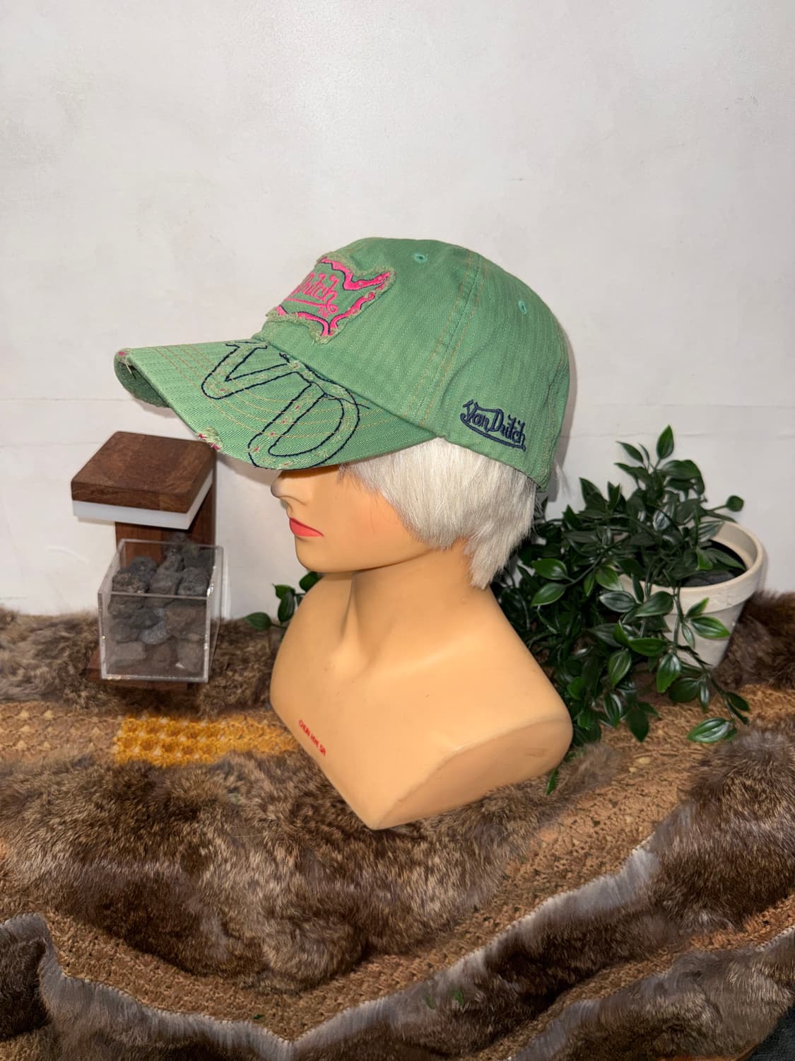 Von Dutch pink green logo ball cap 상품이미지1