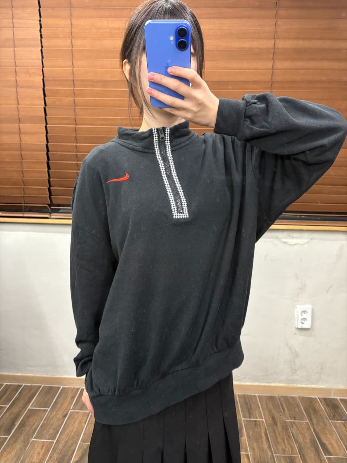 나이키 피그먼트 빅스우시 반집업 플리스 맨투맨 상품이미지2