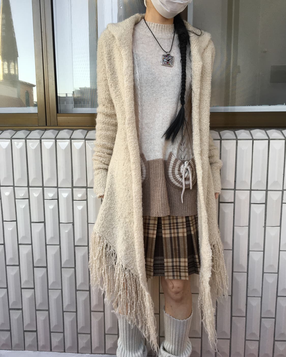 Fringe point open knit cardigan 상품이미지6