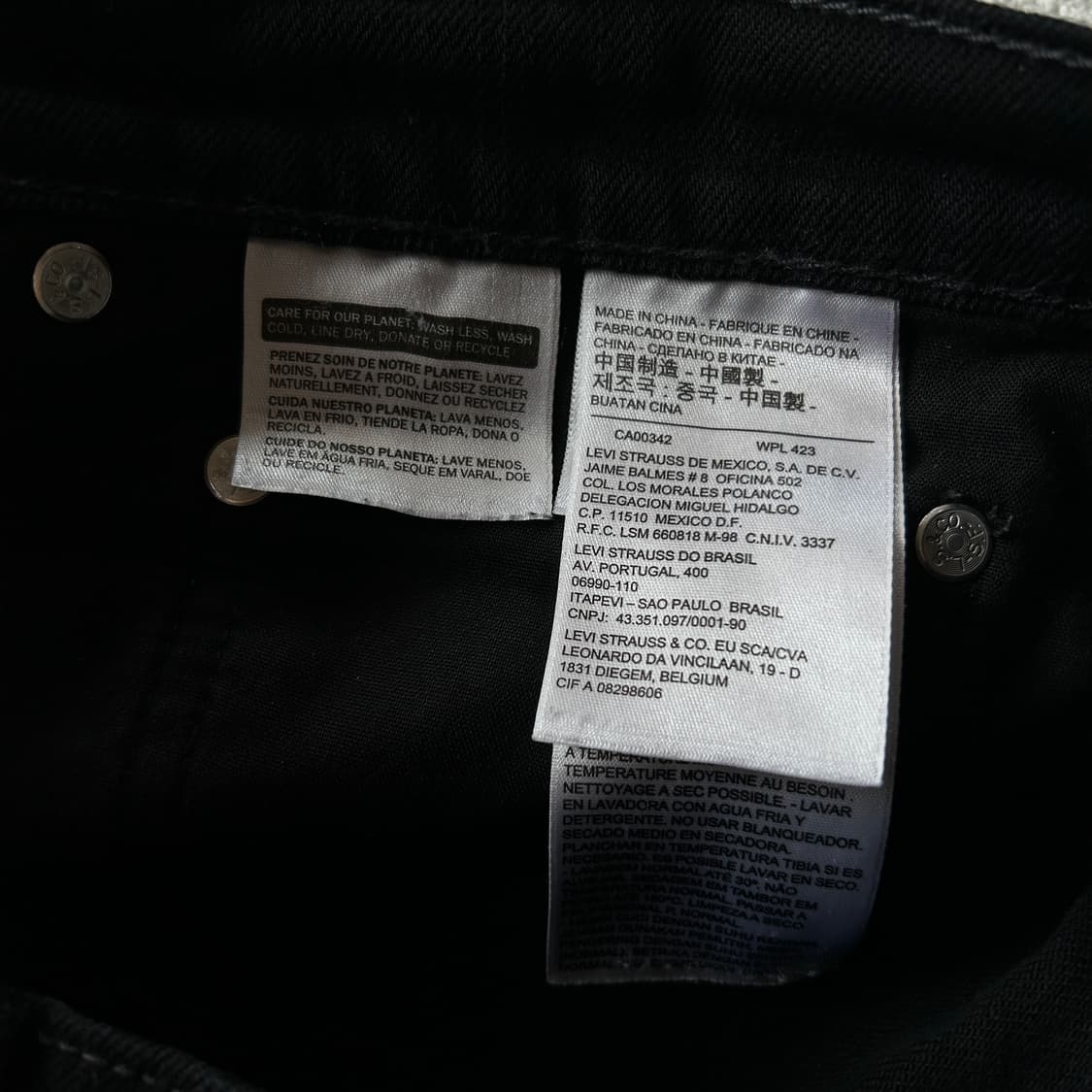 리바이스 흑청 데님팬츠 37 상품이미지4