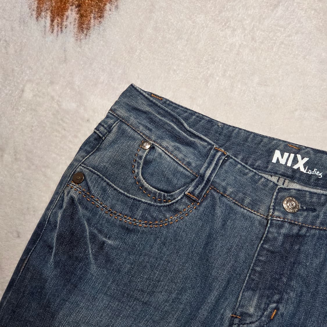 빈티지 뒷자수 로우라이즈 부츠컷 데님팬츠 상품이미지6