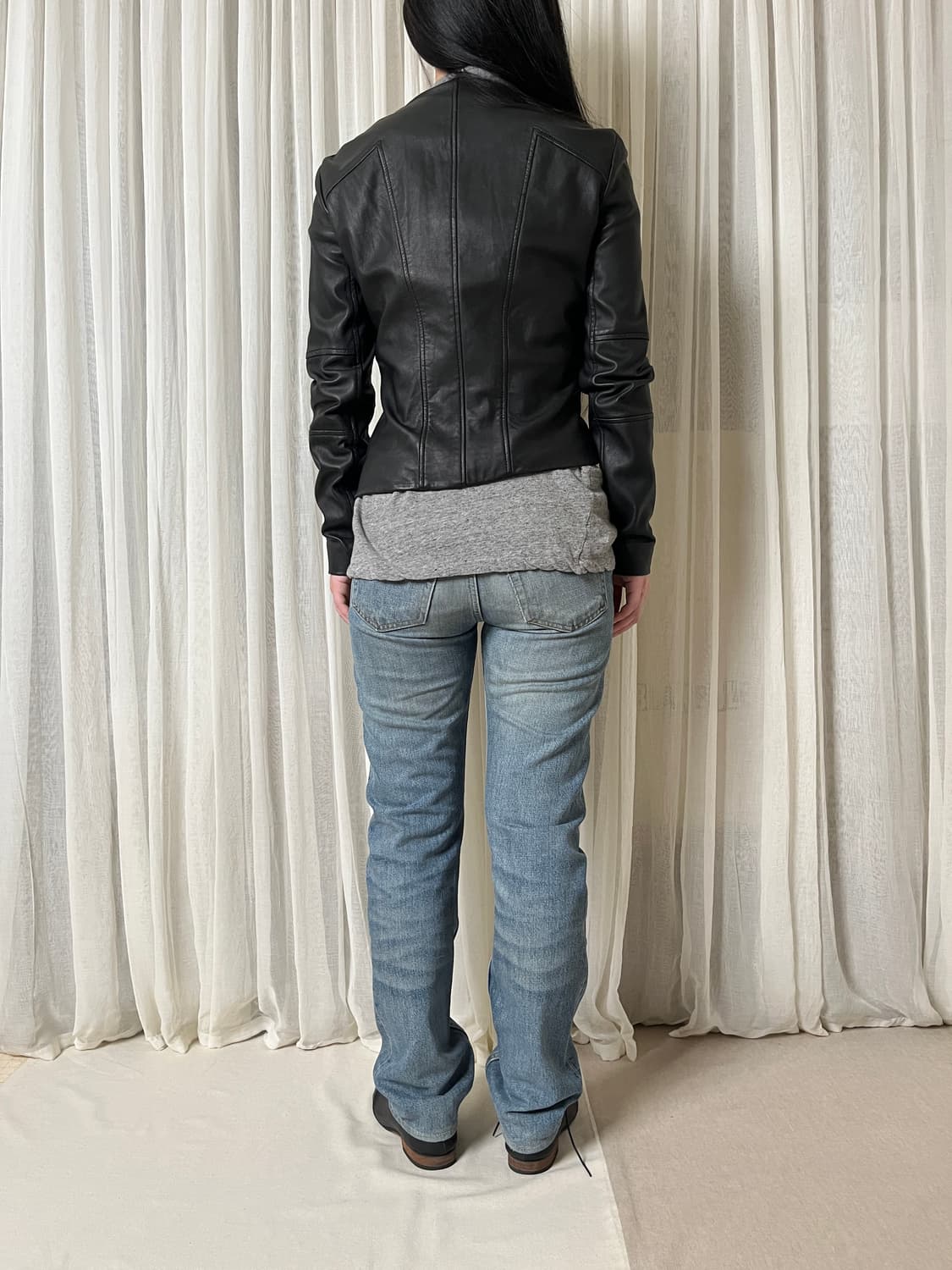 헬무트랭 비대칭 더블 지퍼 레더자켓 helmut lang leather 상품이미지3