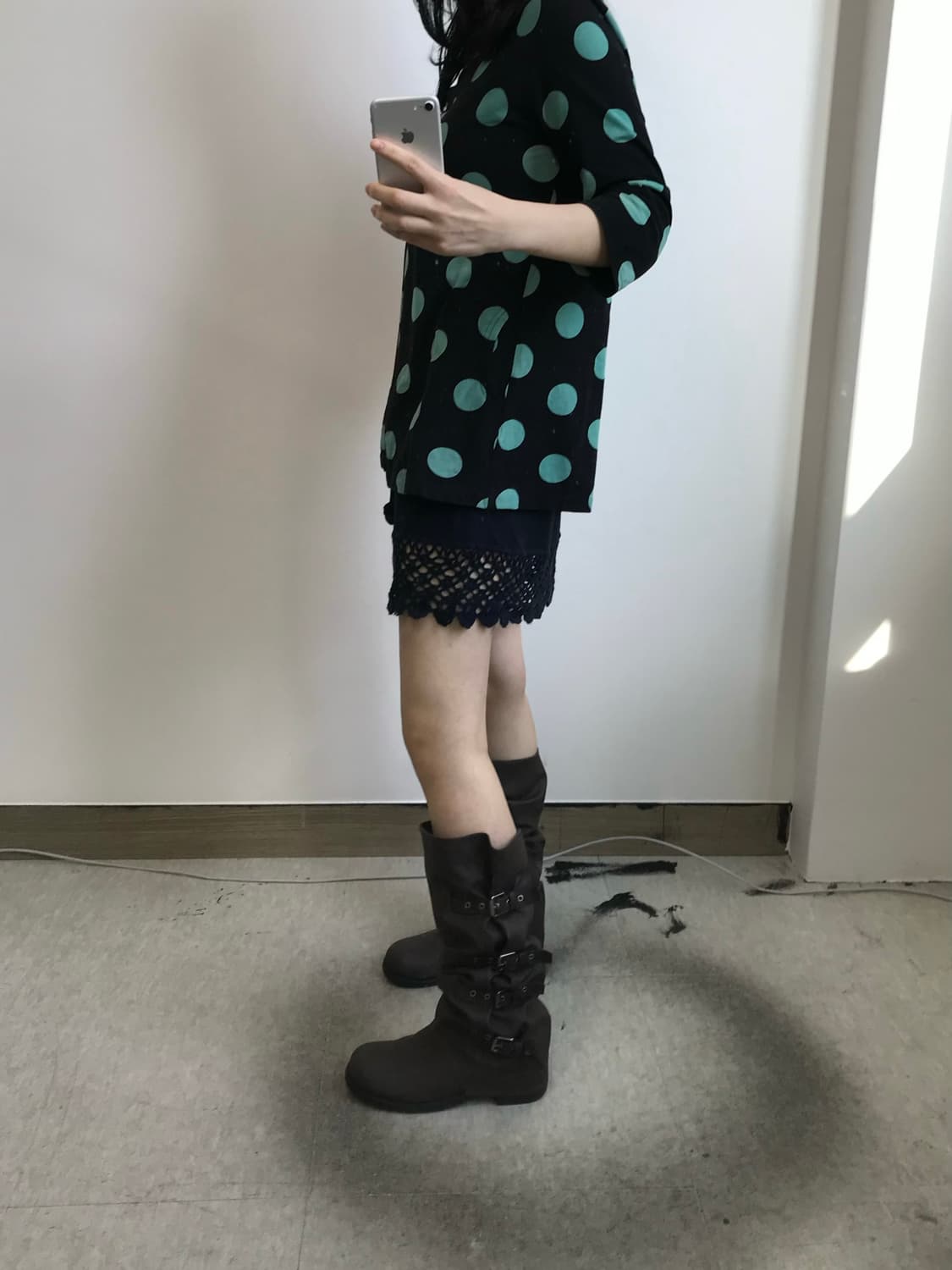 빈티지 도트 티셔츠 상품이미지3