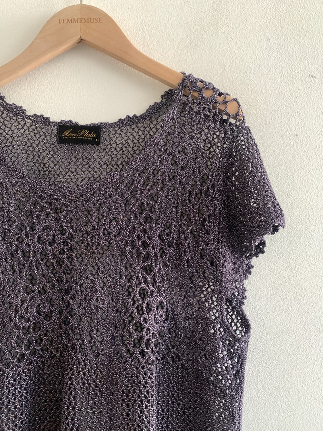 Summer punching knit(purple) 상품이미지3