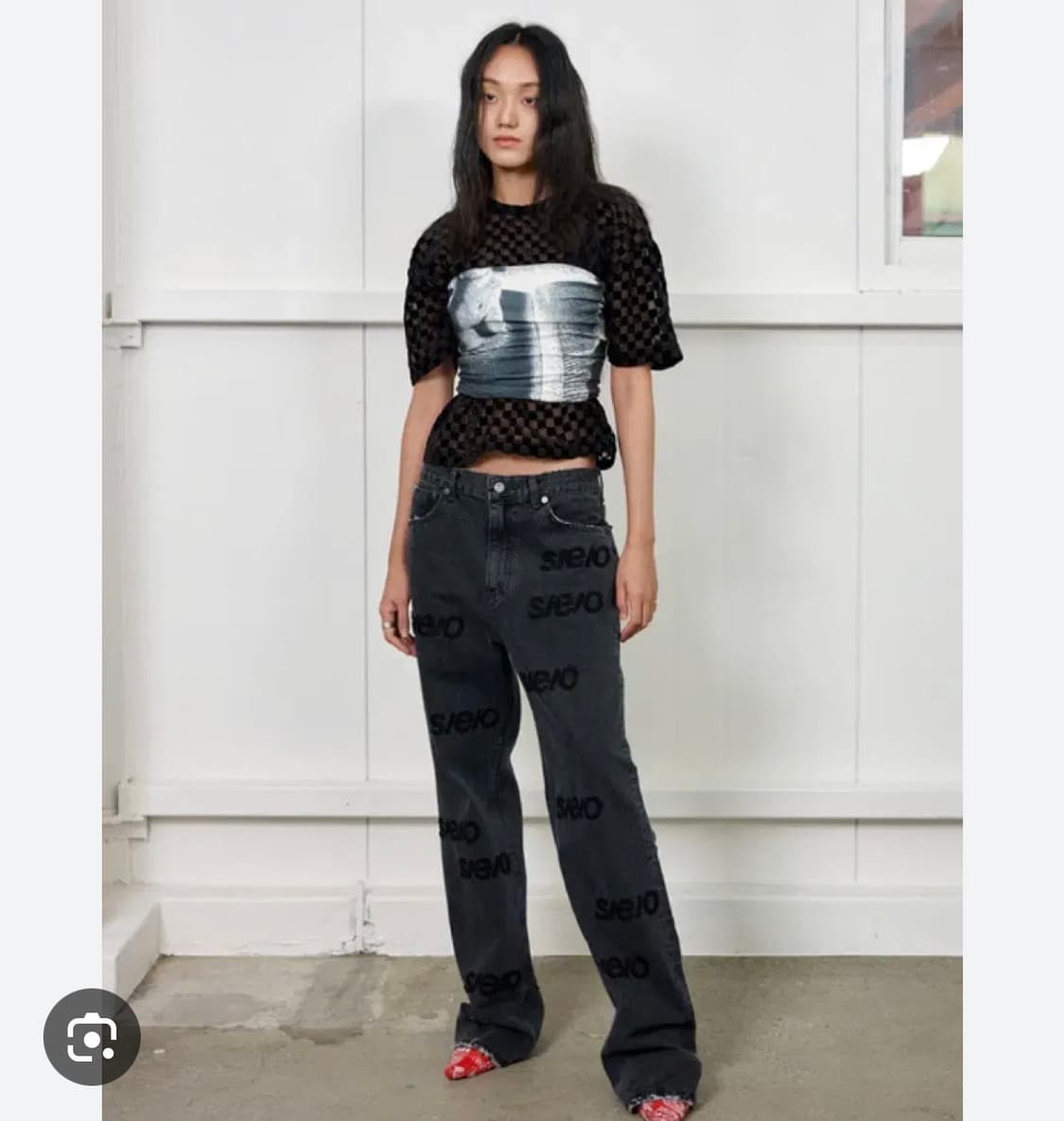 (1) SEO 서 에스이오 엠브로이더리 데님 팬츠 상품이미지1