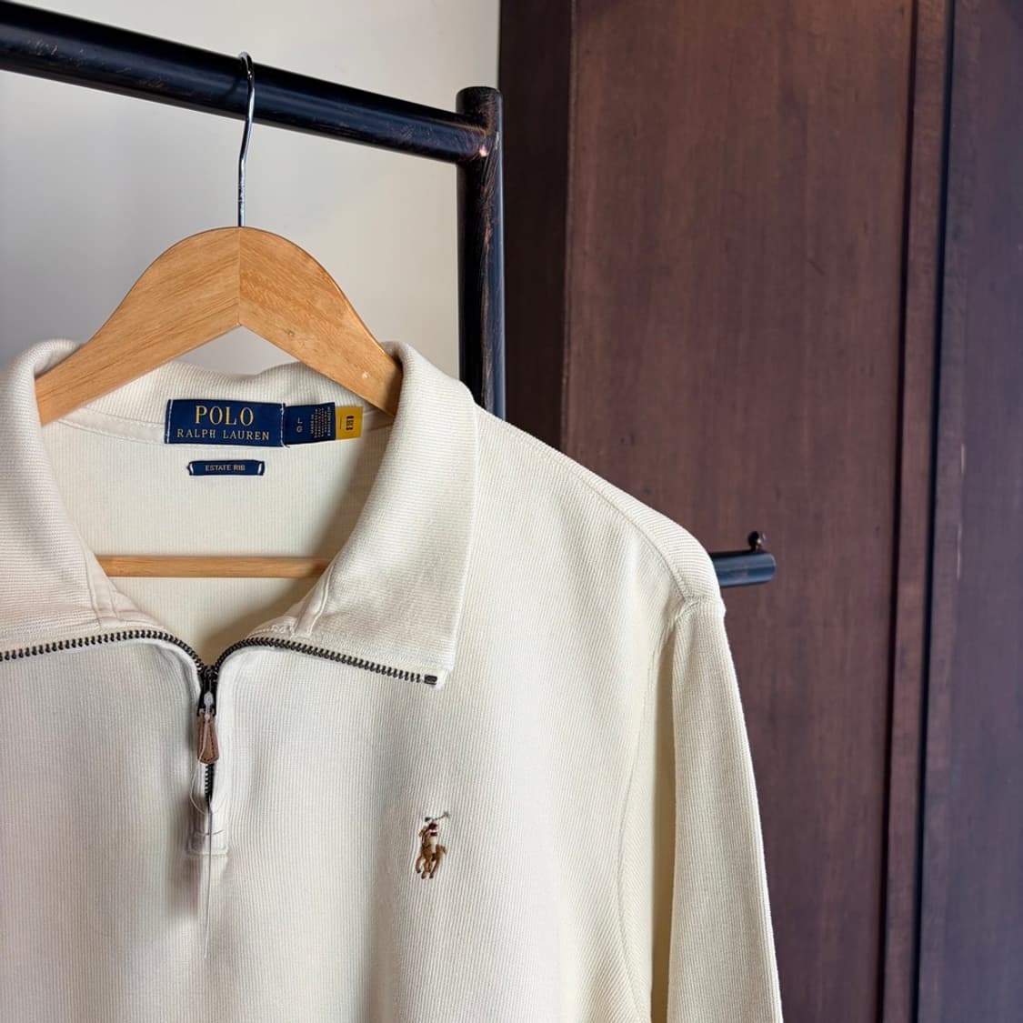 15762 - 폴로 랄프로렌 아이보리 반집업 니트 상품이미지3