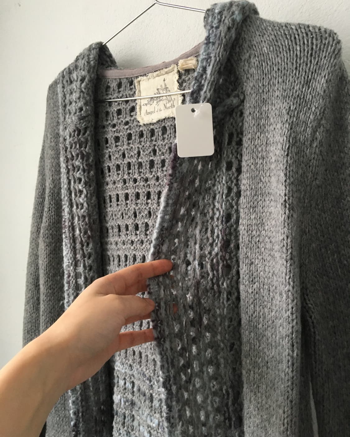 Punching point open hood cardigan 상품이미지4