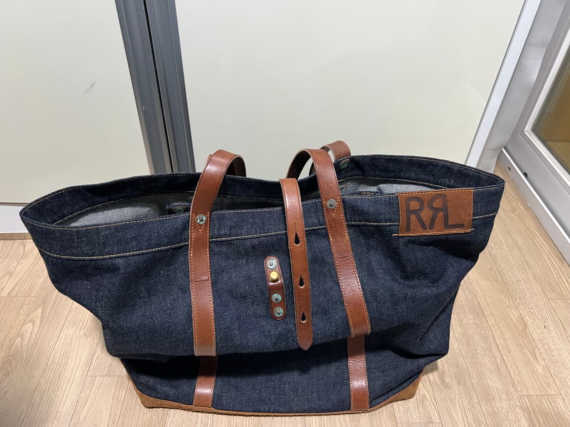 RRL 레더 트림 데님 토트백 상품이미지2