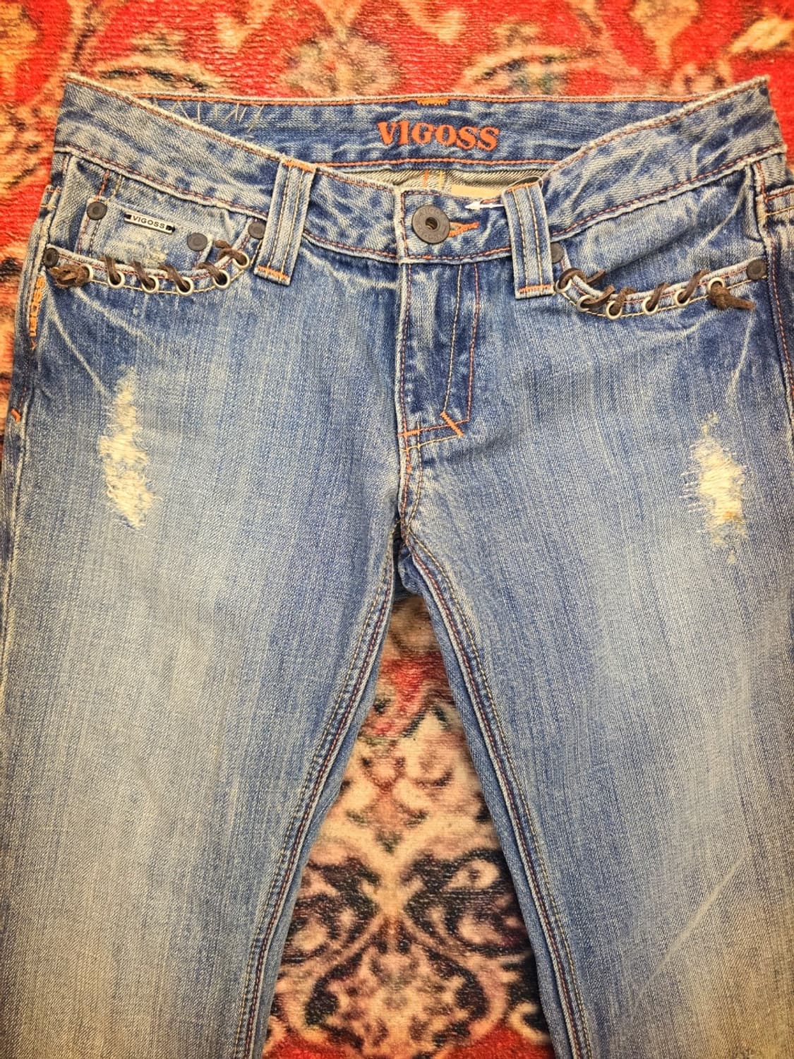비고스(VIGOSS)로우 라이즈 부츠컷 데님팬츠 상품이미지3