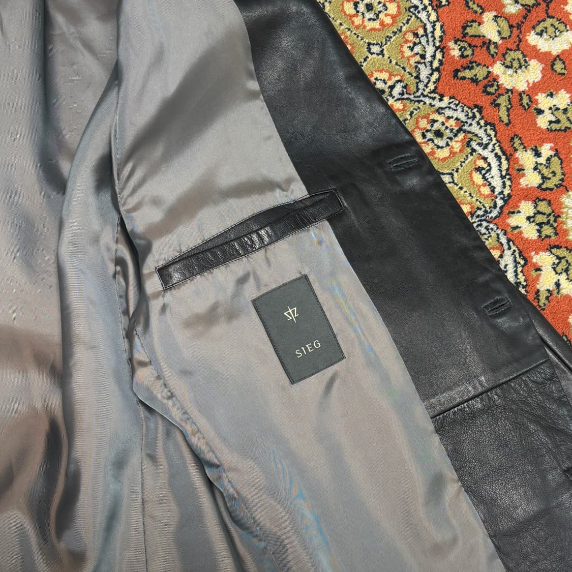 [착용샷] Sieg 리얼레더 가죽 블레이저 95 상품이미지8