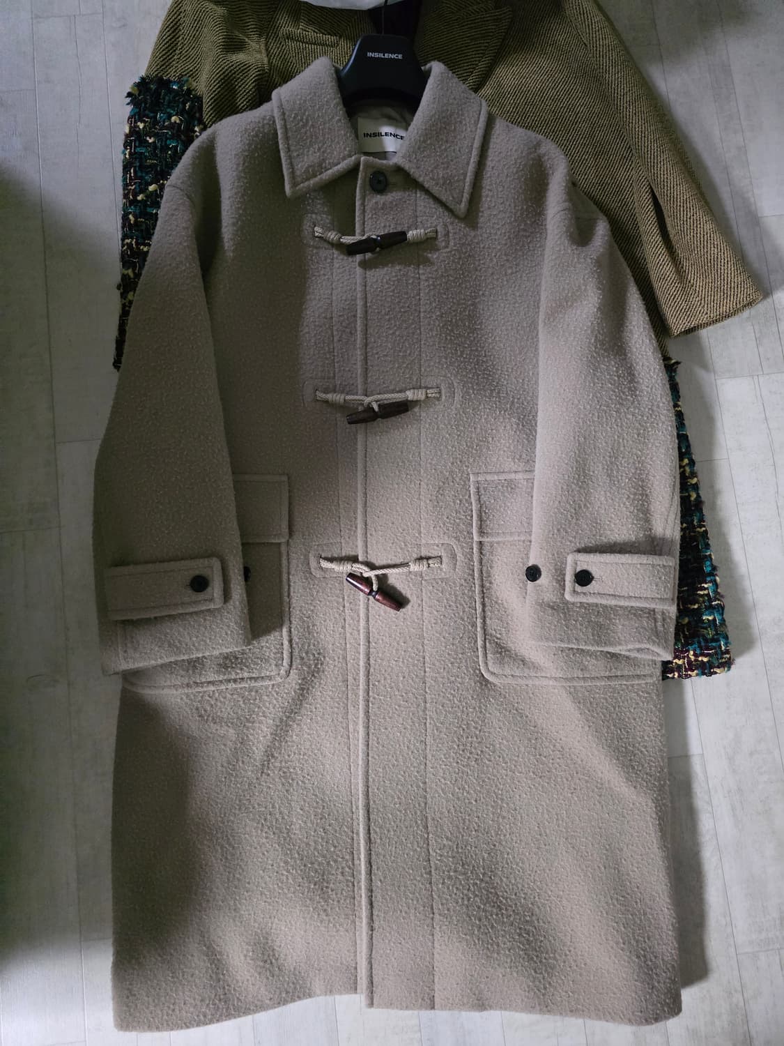 인사일런스 인테스프라 텍스처드 울 더플 코트 L 상품이미지3