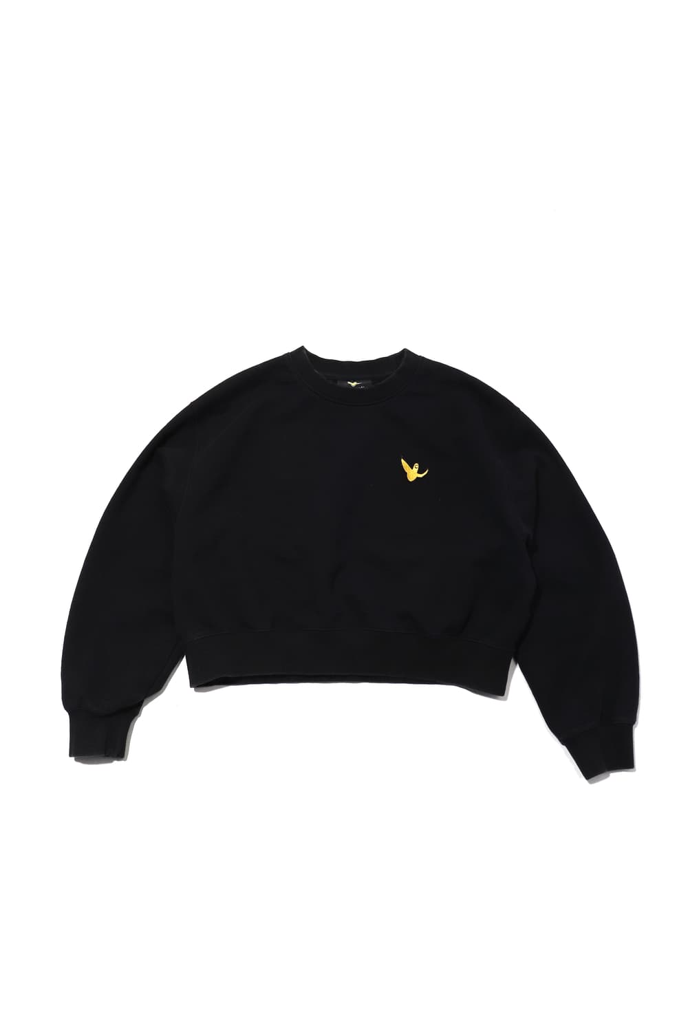 WHAT IT ISNT 기모 블랙 크롭 맨투맨 size Free 상품이미지1