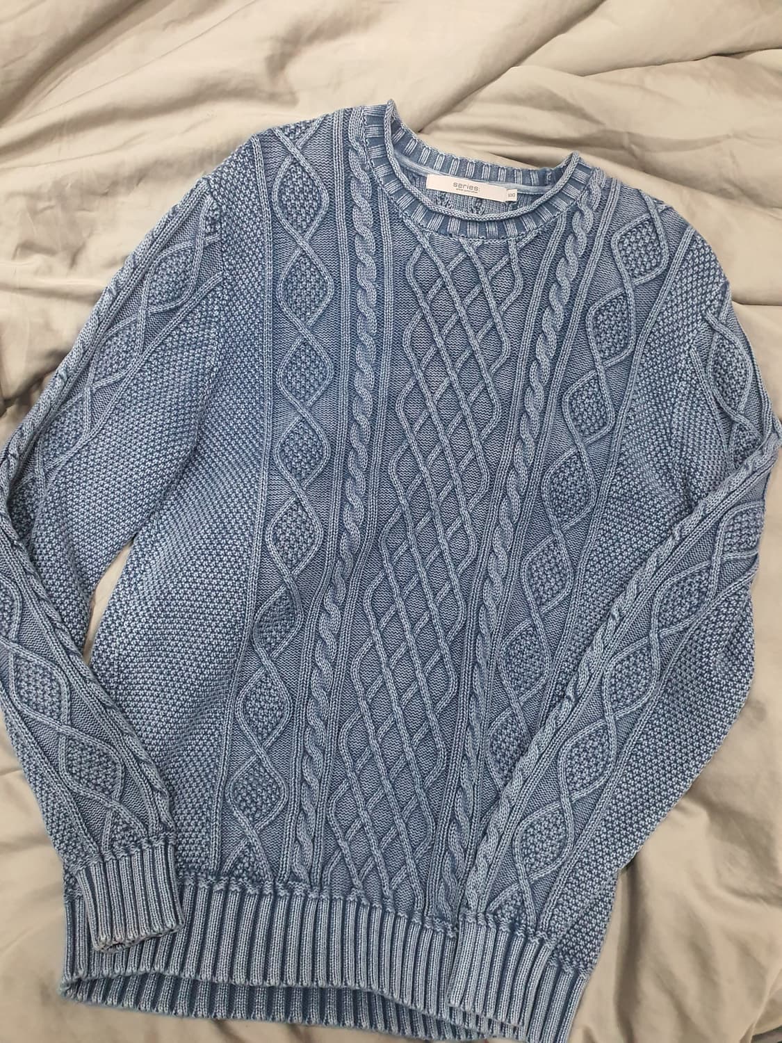 시리즈 가먼트다잉 케이블니트  상품이미지3