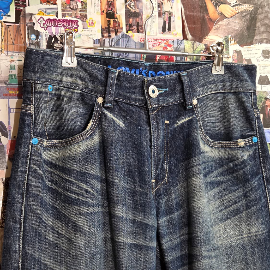 리바이스 523 워싱 데님 팬츠 상품이미지6