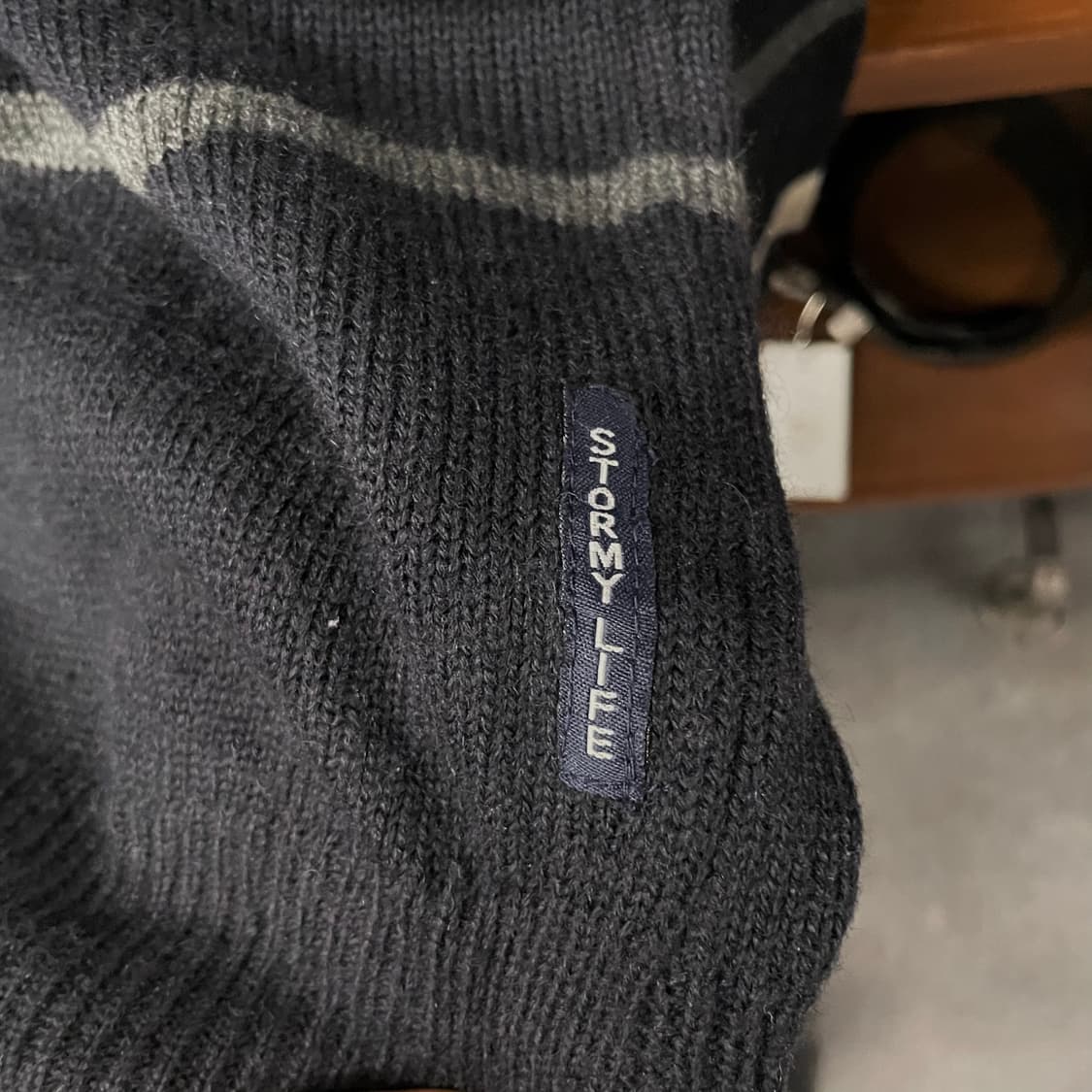 90s 폴로 랄프로렌 스트라이프 하프 집업 니트 스웨터 상품이미지8