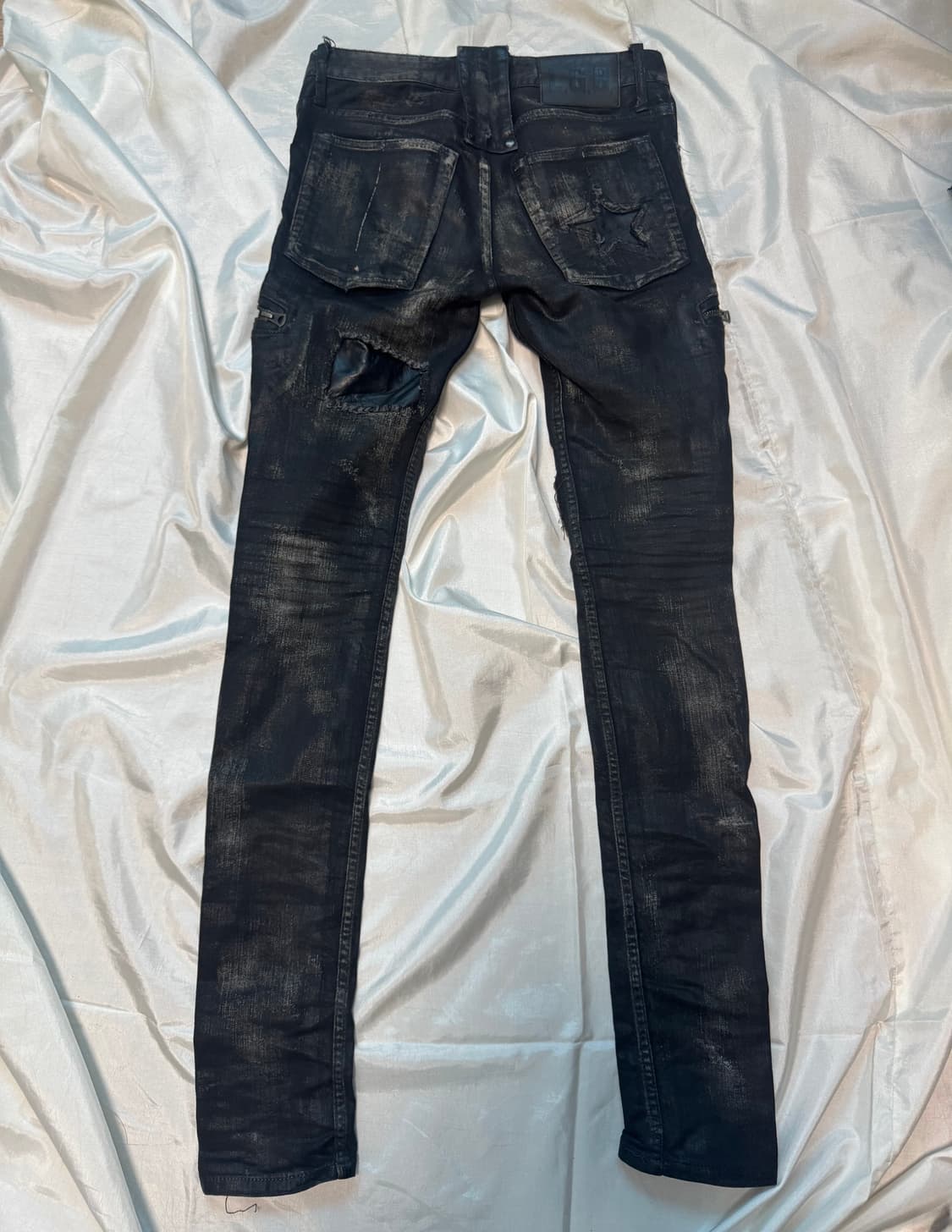 L.G.B leather cross patch coating denim 상품이미지2