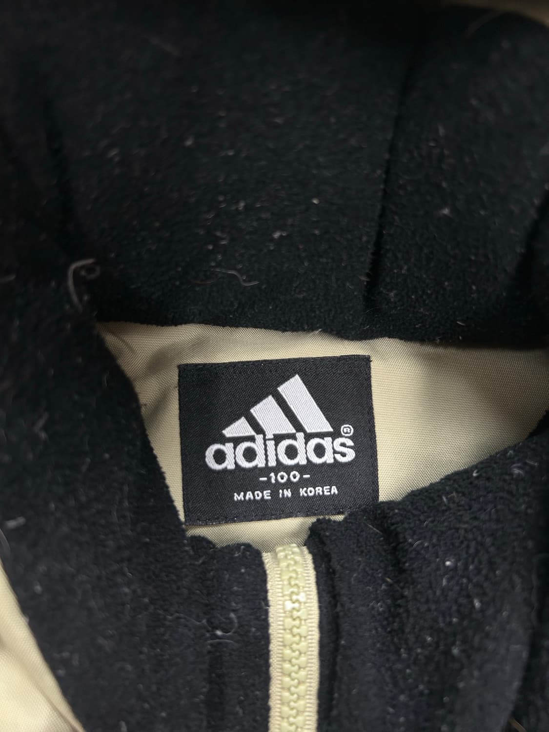 아디다스 올드스쿨 사이드라인 베이지 패딩 100 상품이미지6
