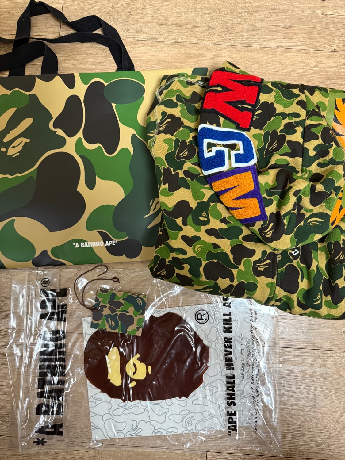 풀박스 베이프 카모 샤크 풀집 후드 XXL 상품이미지2