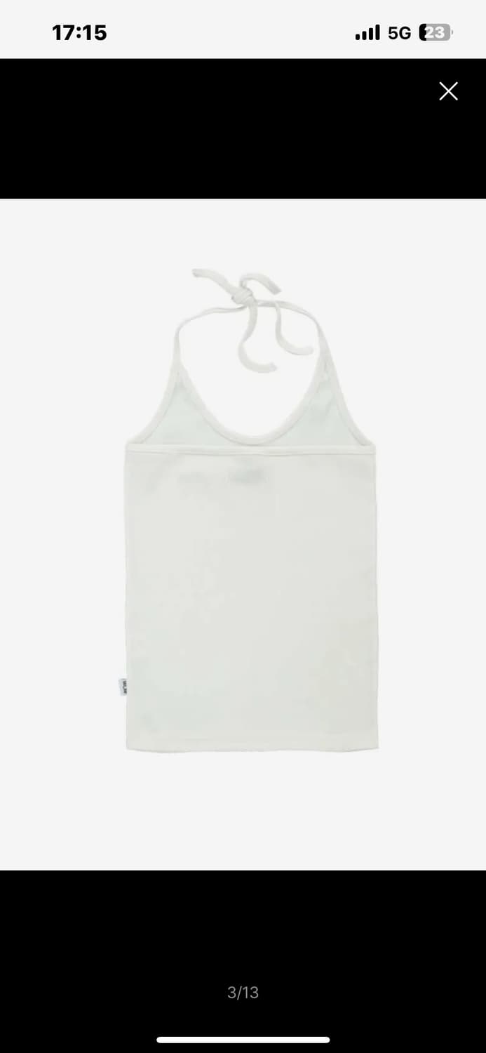 애즈온 HATTIE HALTER NECK SLEEVELESS WHITE 상품이미지2