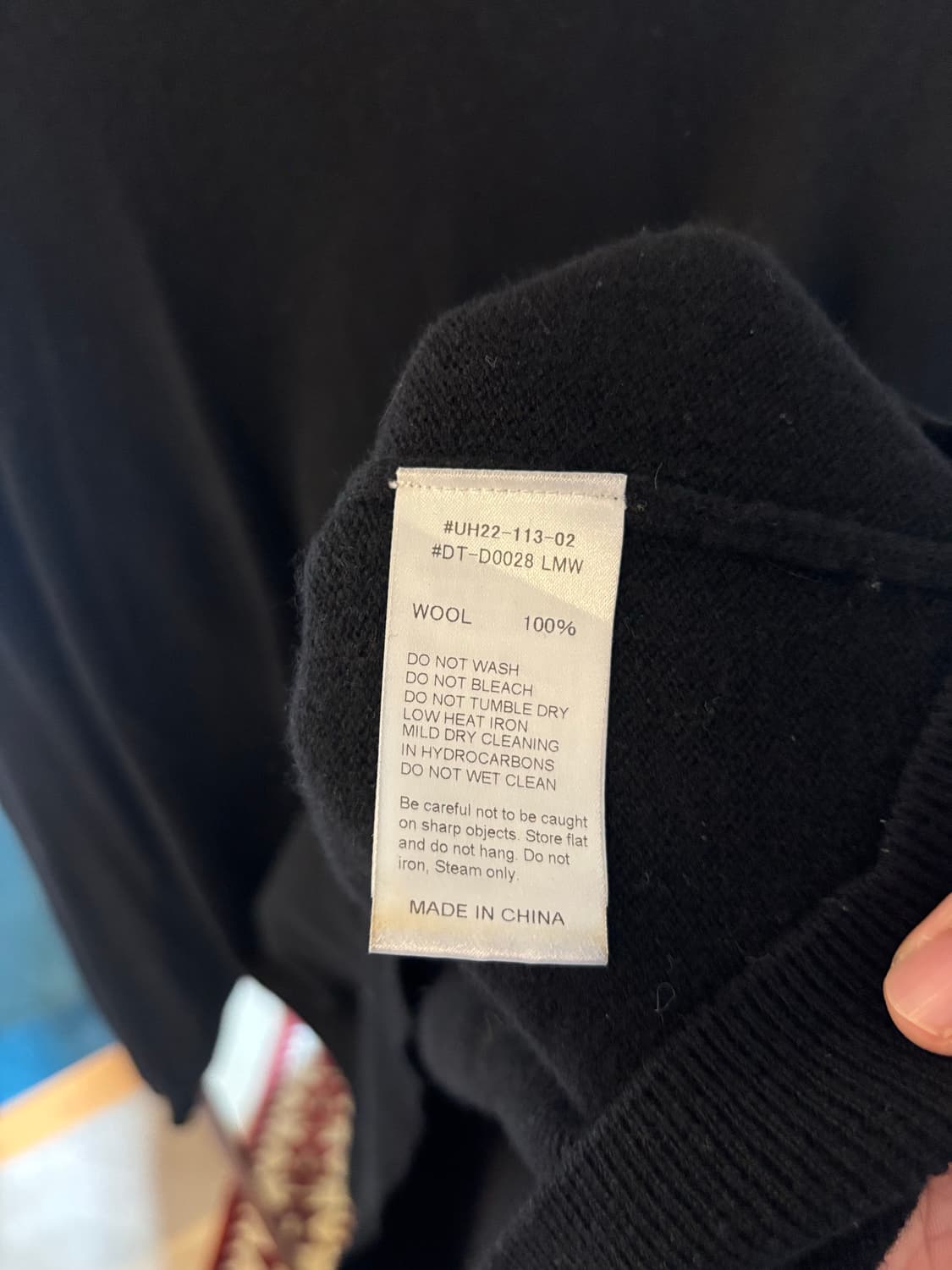 DANTON 단톤 블랙 라운드넥 스웨터 상품이미지4