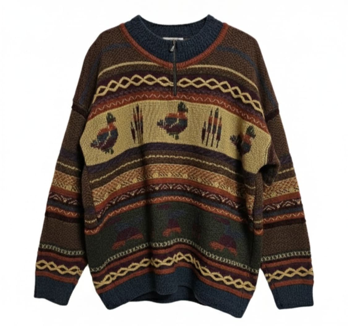 스노위피크 빈티지 반집업 니트/snowy peak 상품이미지1