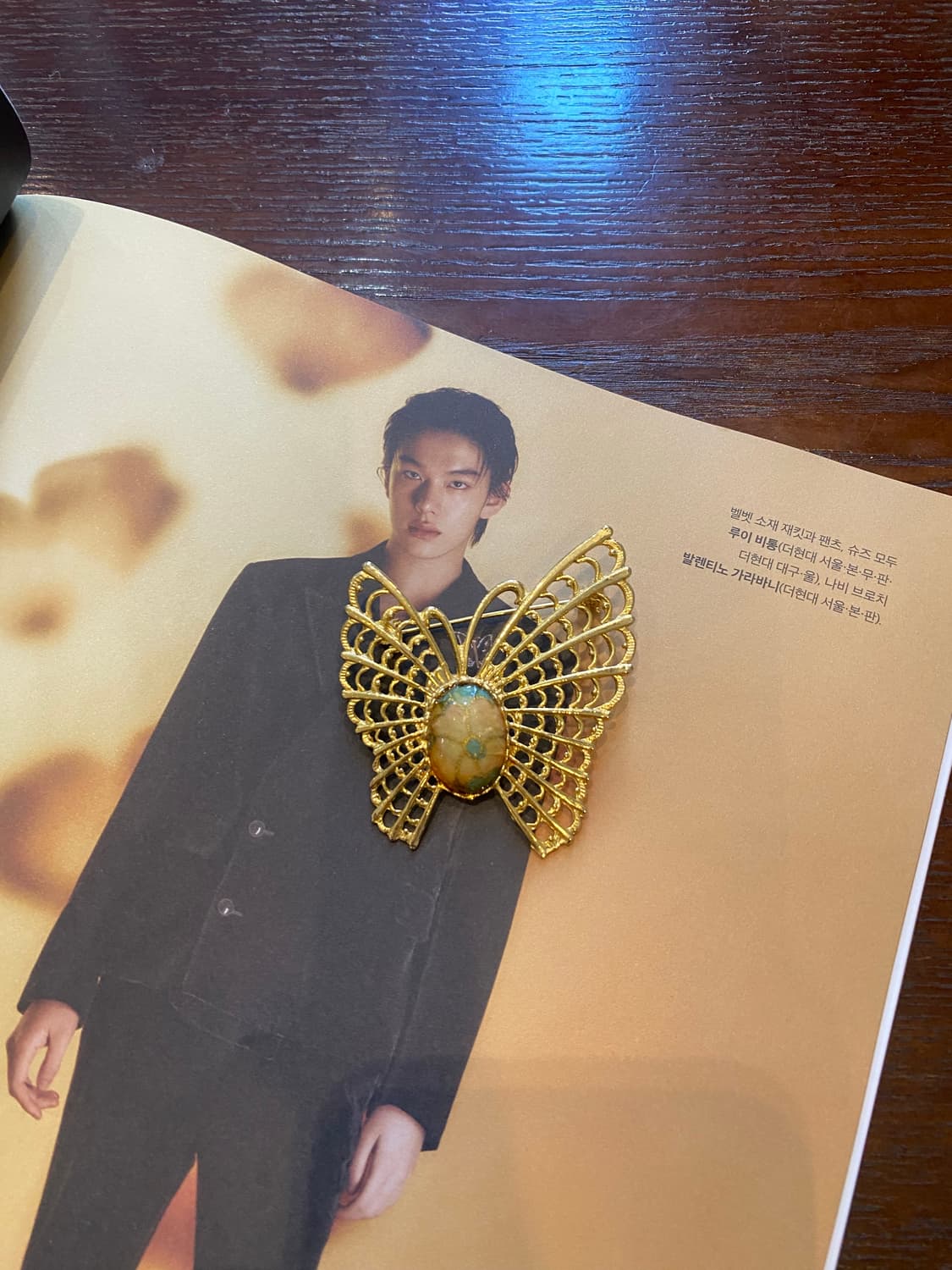 주인장추천 나비 골드 브로치 모리 키치 에스닉 오리엔탈 무드 상품이미지5