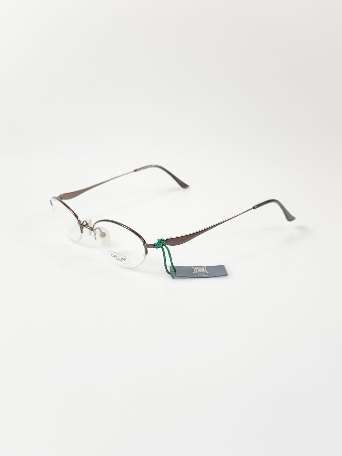 CELLINI ITALY 오벌 반무테 메탈 프레임 빈티지 안경 상품이미지3