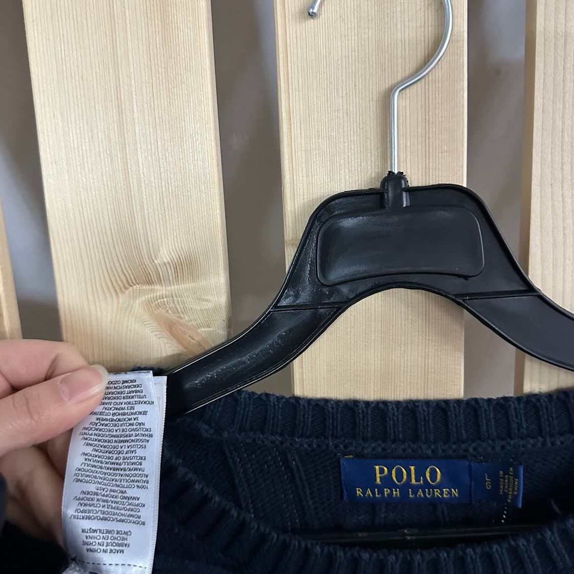 (L) 폴로 랄프로렌 네이비 케이블 니트 스웨터 상품이미지6